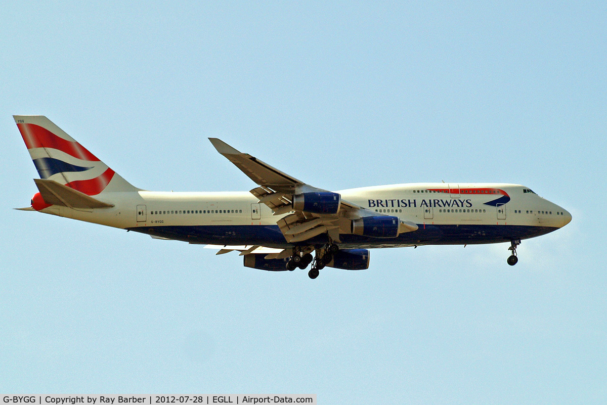 G-BYGG, 1999 Boeing 747-436 C/N 28859, Boeing 747-436 [28859] (British Airways) Home~G 28/07/2012