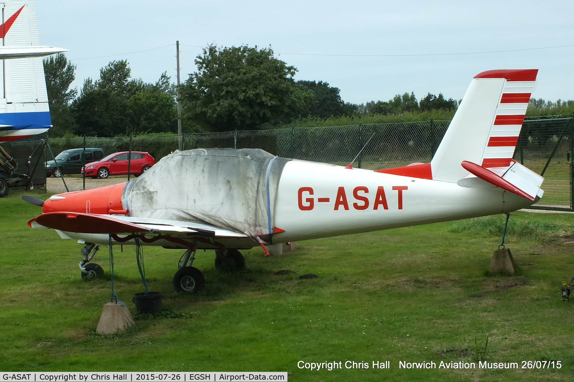 G-ASAT, 1962 Morane-Saulnier MS-880B Rallye Club C/N 178, at the City of Norwich Aviation Museum