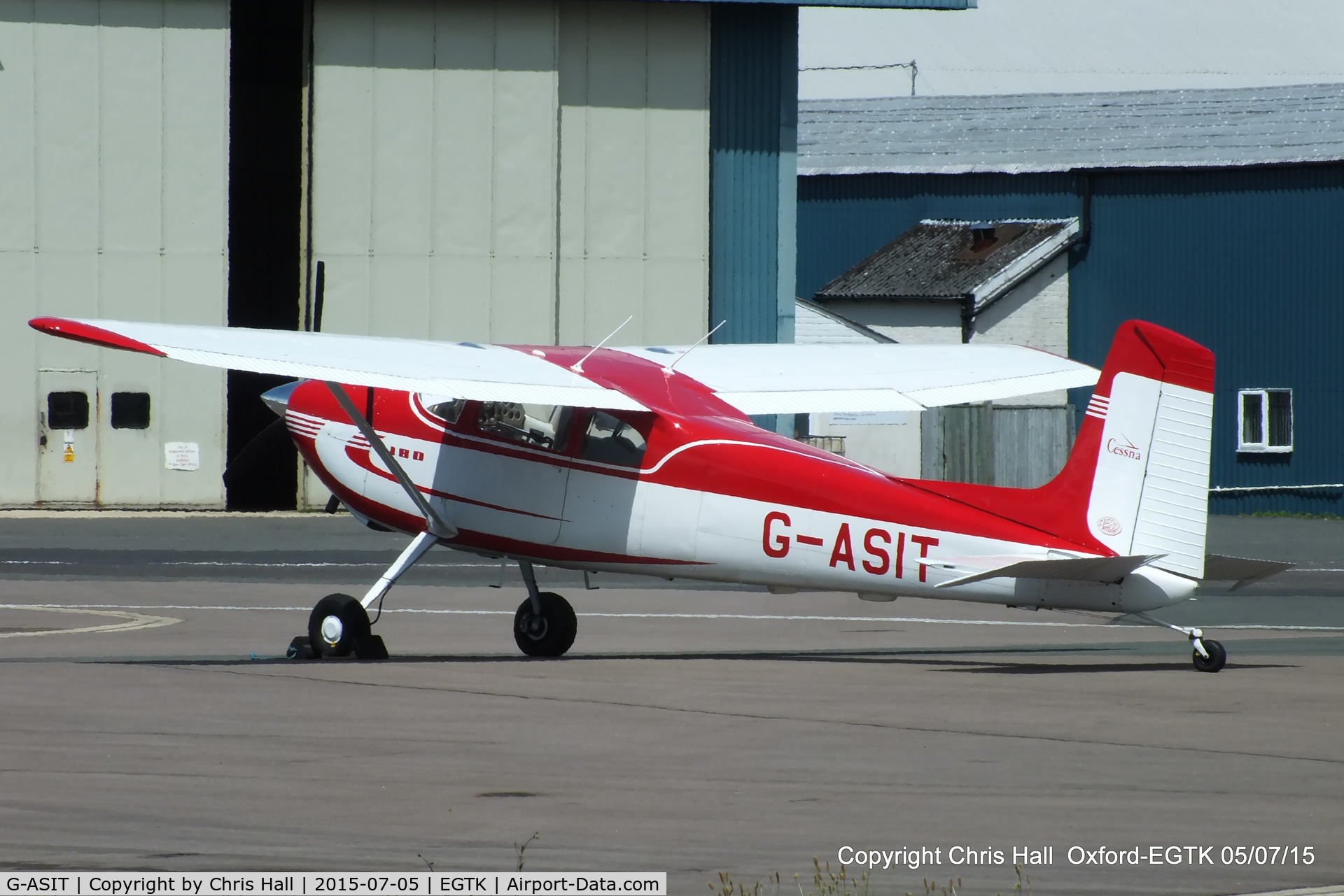 G-ASIT, 1956 Cessna 180 C/N 32567, visitor from Turweston