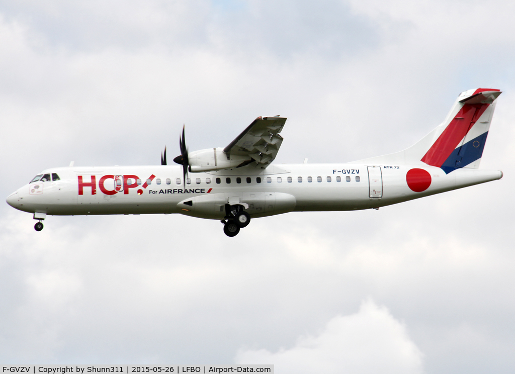 F-GVZV, 2002 ATR 72-212A C/N 686, Landing rwy 32L