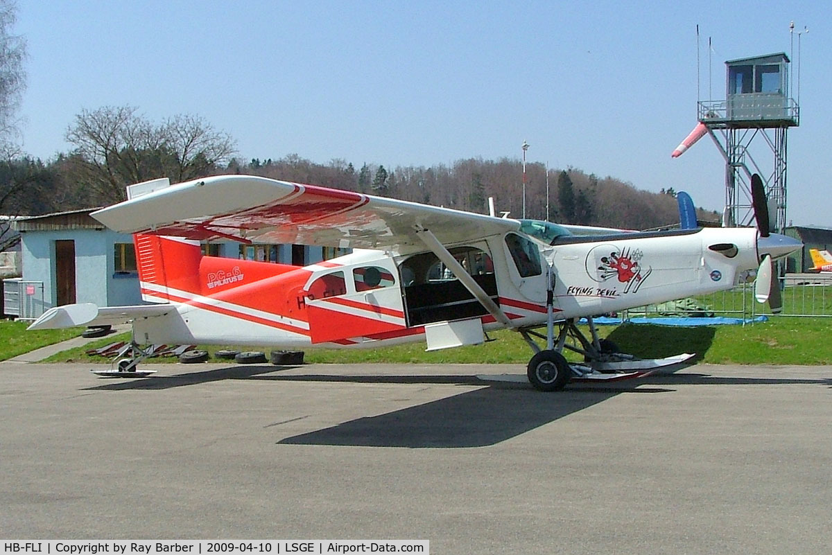 HB-FLI, 1993 Pilatus PC-6/B2-H4 Turbo Porter C/N 893, Pilatus PC-6/B2-H2 Turbo Porter [893] (Flying Devil SA) Ecuvillens~HB 10/04/2009
