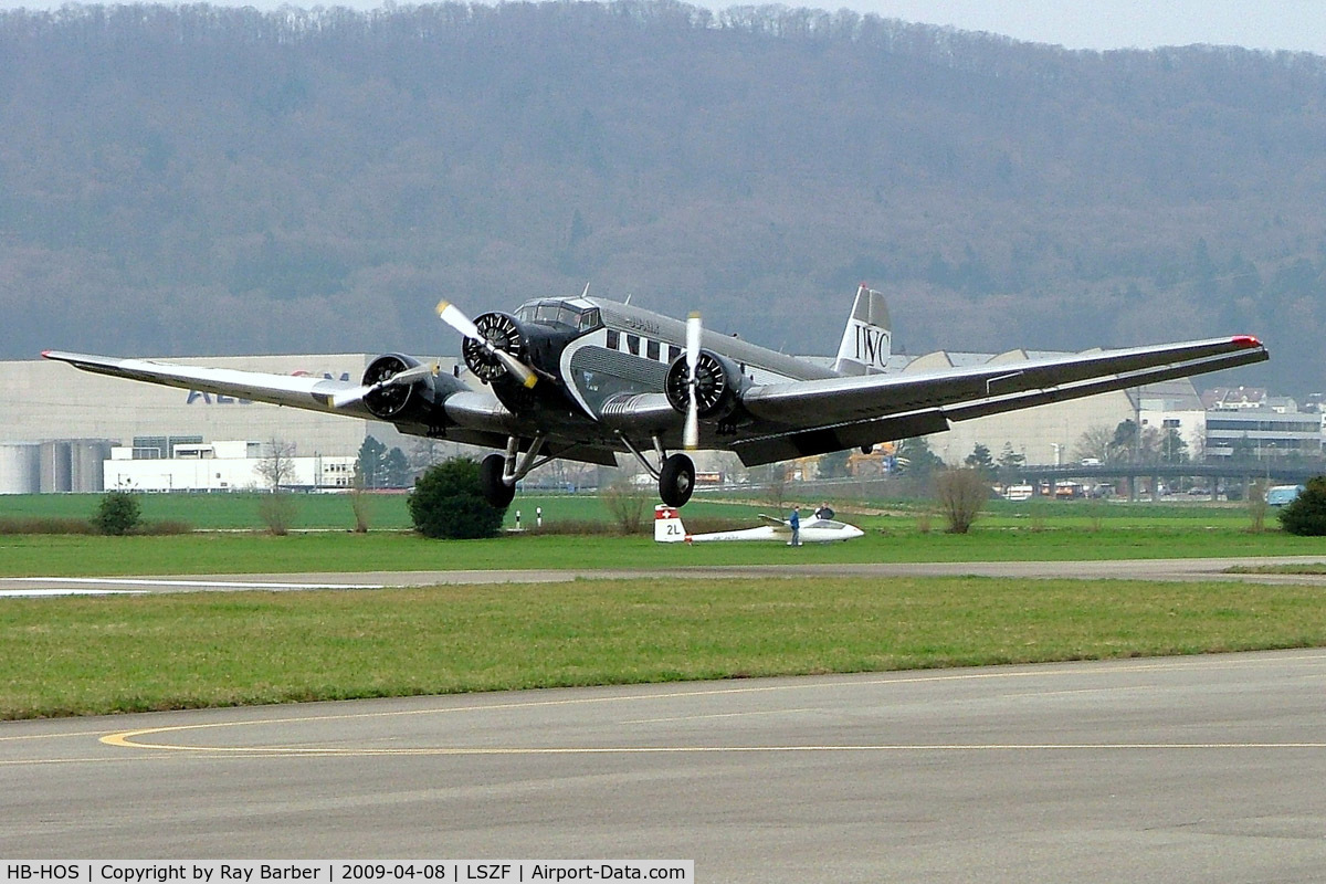 HB-HOS, 1939 Junkers Ju-52/3m g4e C/N 6580, Junkers Ju.52/3mg4e [6580] (Ju-Air) Birrfeld~HB 08/04/2009