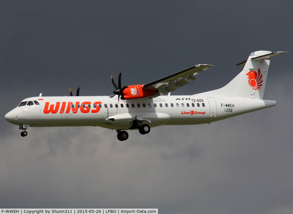 F-WWEH, 2015 ATR 72-600 (72-212A) C/N 1256, C/n 1256 - To be PK-WHH