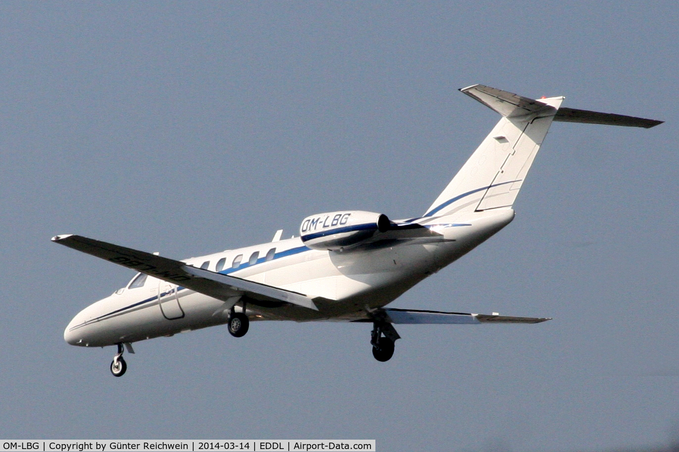 OM-LBG, 2006 Cessna 525B CitationJet CJ3 C/N 525B-0067, flying into Düsseldorf