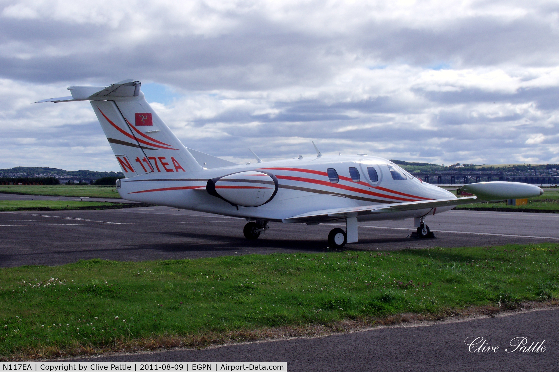 N117EA, 2007 Eclipse Aviation Corp EA500 C/N 000104, Parked up at Dundee EGPN