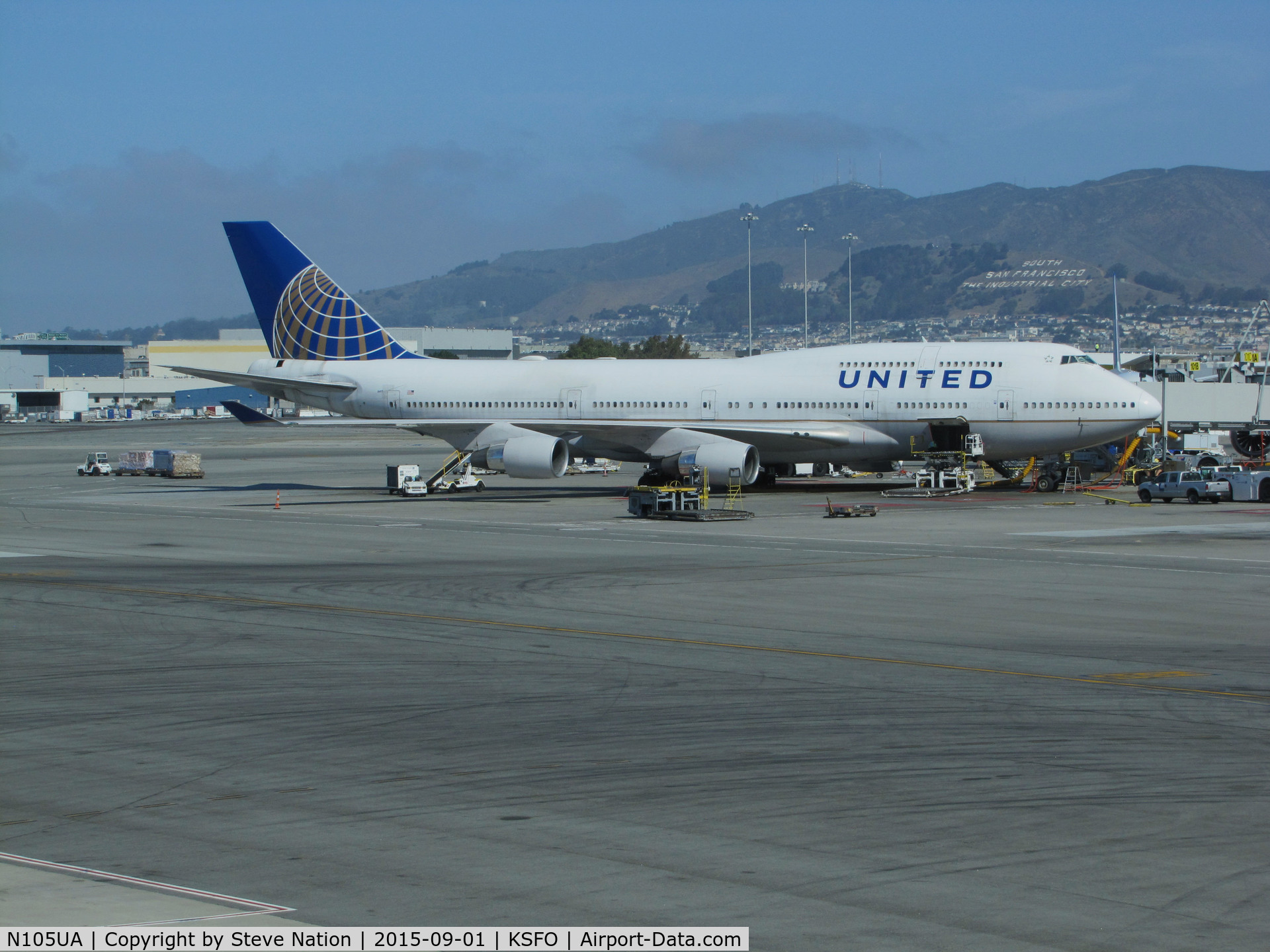 N105UA, 1994 Boeing 747-451 C/N 26473, United Airlines 1994 Boeing 747-451 @ SF International Airport's International Terminal 1