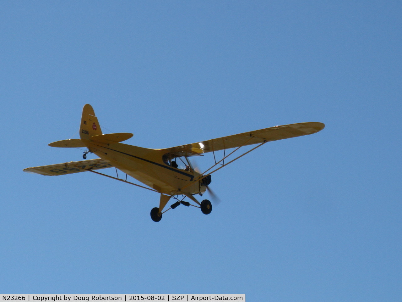 N23266, 1939 Piper J3C-65 Cub Cub C/N 3113, 1939 Piper J3C-65 CUB, Continental A&C65 65 Hp, another takeoff climb