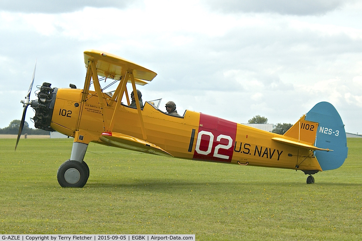 G-AZLE, 1940 Boeing E-75 C/N 75-8543, At 2015 LAA Rally