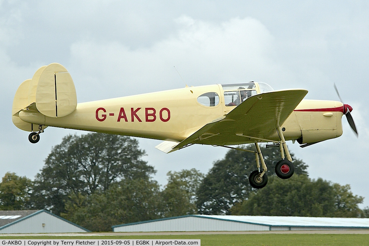 G-AKBO, 1947 Miles M38 Messenger 2A C/N 6378, At 2015 LAA Rally