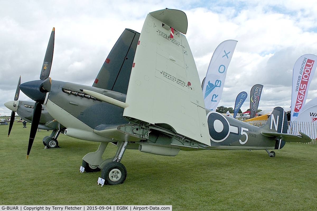 G-BUAR, 1944 Supermarine 358 Seafire LF.III C/N AIR/2605/C23(C), At 2015 LAA Rally