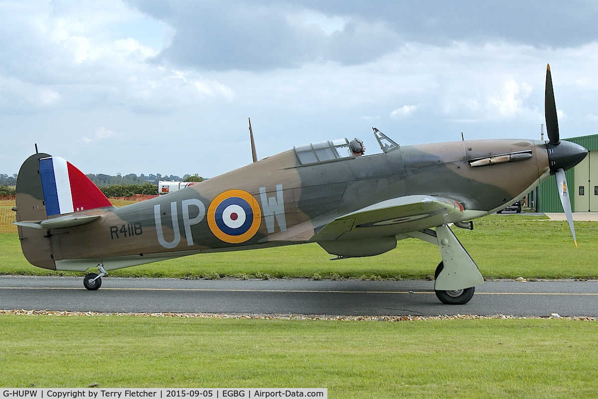 G-HUPW, 1940 Hawker Hurricane I C/N G592301, At Leicester during the Cosby Show