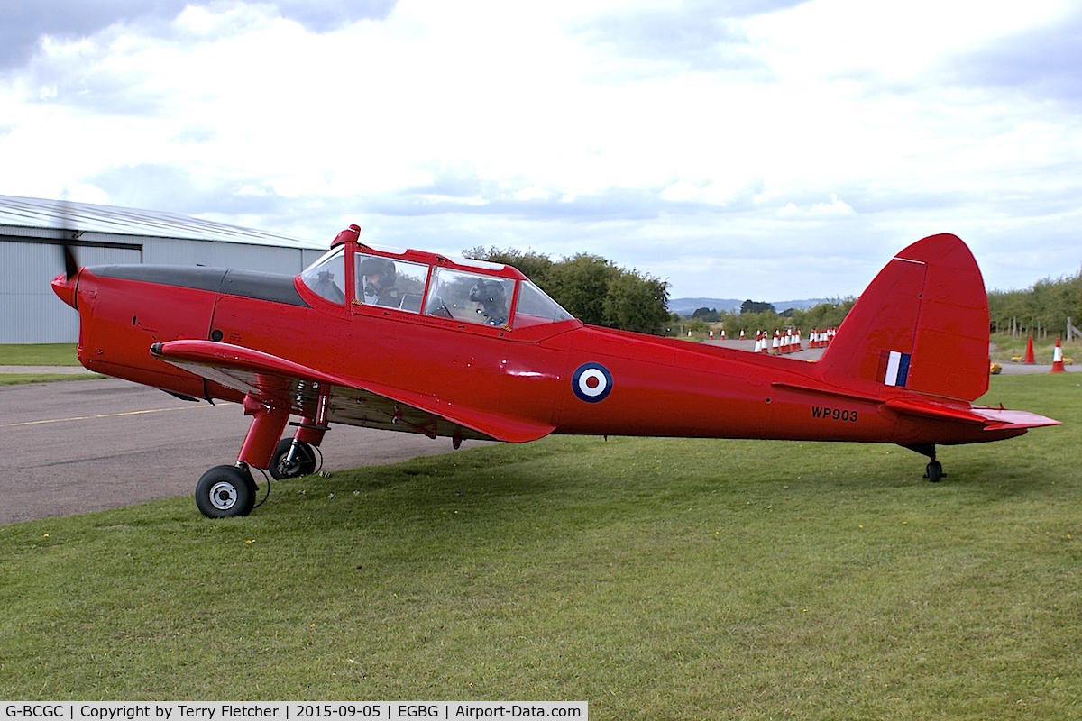 G-BCGC, 1952 De Havilland DHC-1 Chipmunk T.10 C/N C1/0776, At Leicester