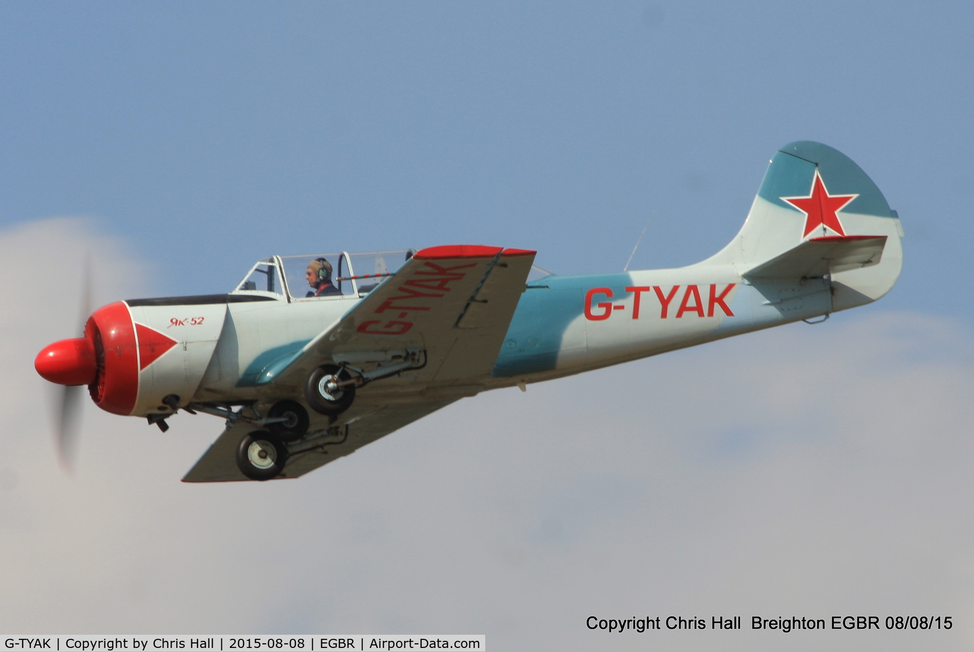 G-TYAK, 1989 Bacau Yak-52 C/N 899907, at Breighton