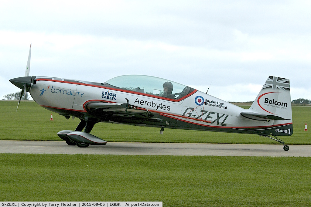 G-ZEXL, 2006 Extra EA-300L C/N 1225, At 2015 LAA National Rally at Sywell