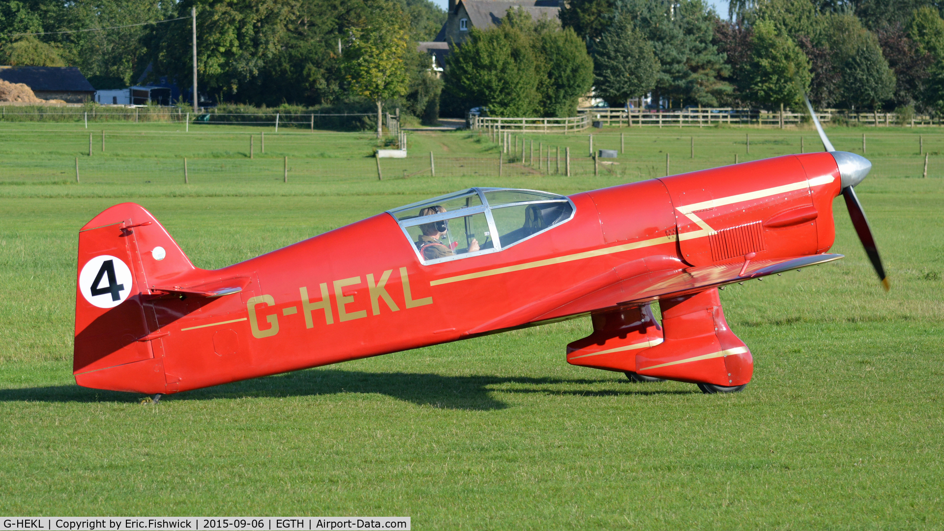G-HEKL, 2008 Percival Mew Gull replica C/N PFA 013-14759, 2. G-HEKL at The Shuttleworth Pagent Airshow, Sep. 2015.
