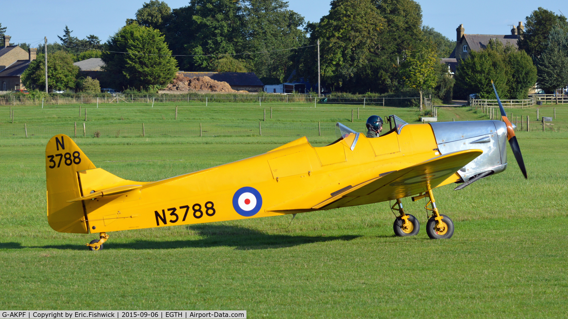 G-AKPF, 1941 Miles M14A Hawk Trainer 3 C/N 2228, 2. N3788 at The Shuttleworth Pagent Airshow, Sep. 2015.