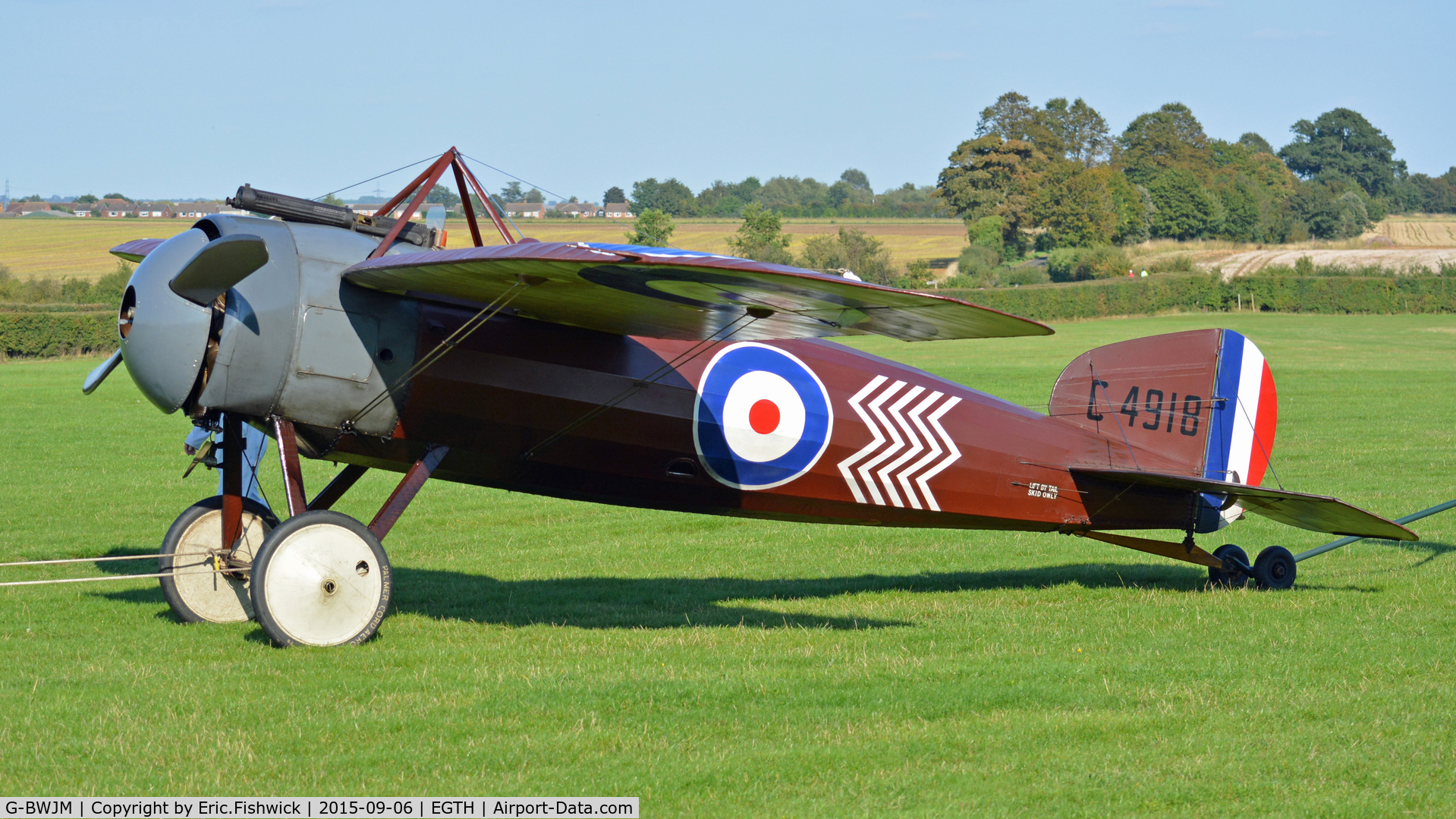 G-BWJM, 1981 Bristol M-1C Replica C/N NAW-2, 1. C-4918 at The Shuttleworth Pagent Airshow, Sep. 2015.