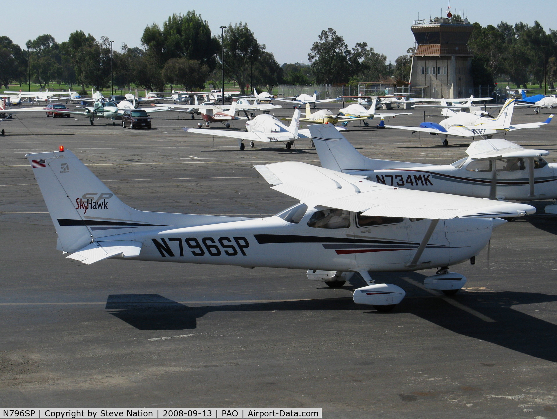 N796SP, 2001 Cessna 172S C/N 172S8720, N796SP and N734MK running-up engines while waiting OK to taxy