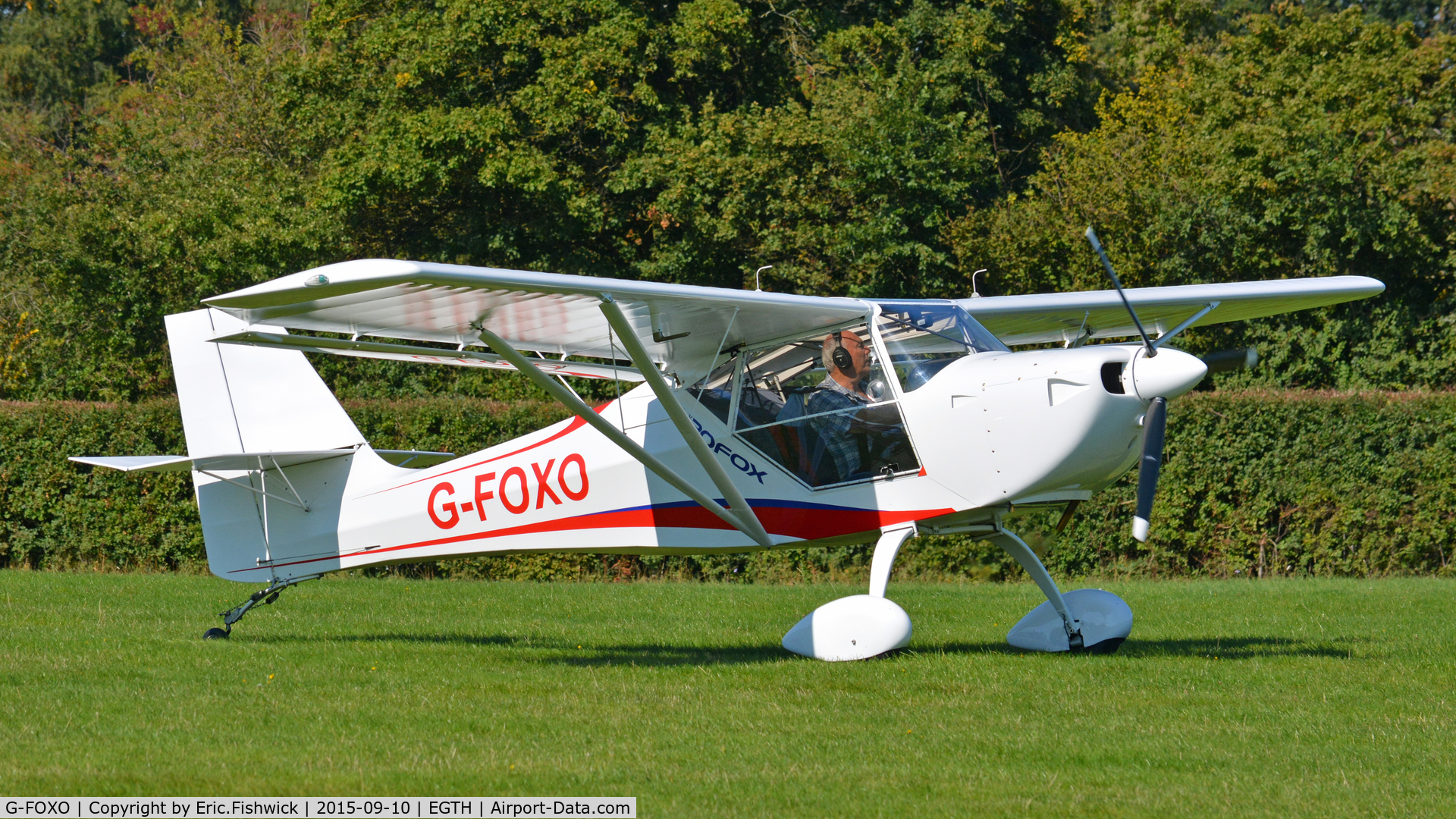 G-FOXO, 2014 Aeropro Eurofox 912(S) C/N LAA 376-15165, 3. G-FOXO preparing to depart The Shuttleworth Collection, Old Warden.