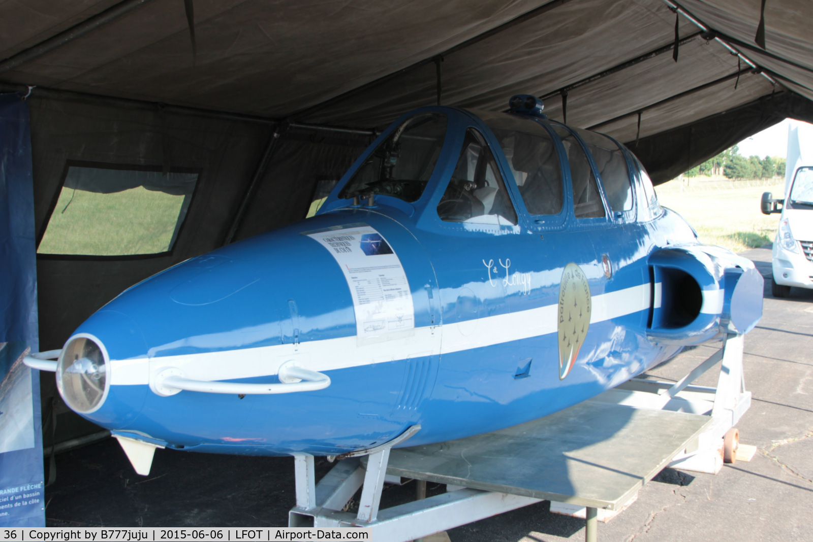 36, Fouga CM-170 Magister C/N 36, at Tours
