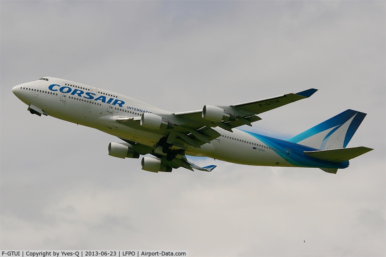 F-GTUI, 1992 Boeing 747-422 C/N 26875, Boeing 747-422, Take off rwy 24, Paris-Orly Airport (LFPO-ORY)