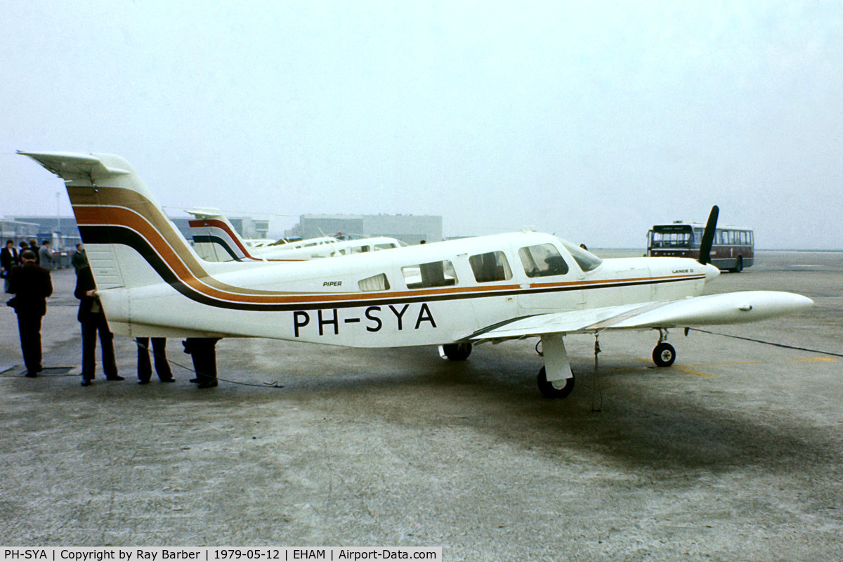 PH-SYA, 1978 Piper PA-32RT-300 Lance II C/N 32R-7885212, Piper PA-32RT-300 Lance II [32R-7885212] Amsterdam-Schiphol~PH 12/05/1979. From a slide.