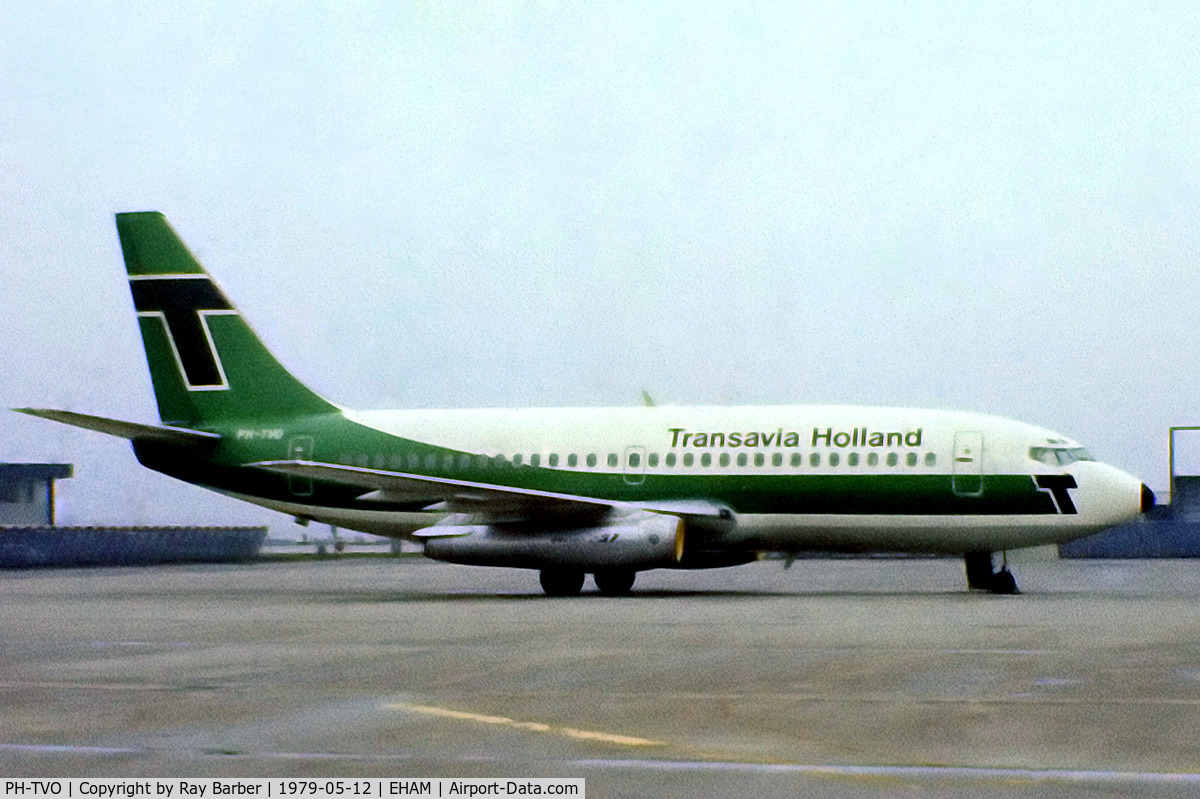 PH-TVO, 1976 Boeing 737-266 C/N 21196, Boeing 737-266 [21196] (Transavia Airlines) Amsterdam-Schiphol~PH 12/05/1979. From a slide.