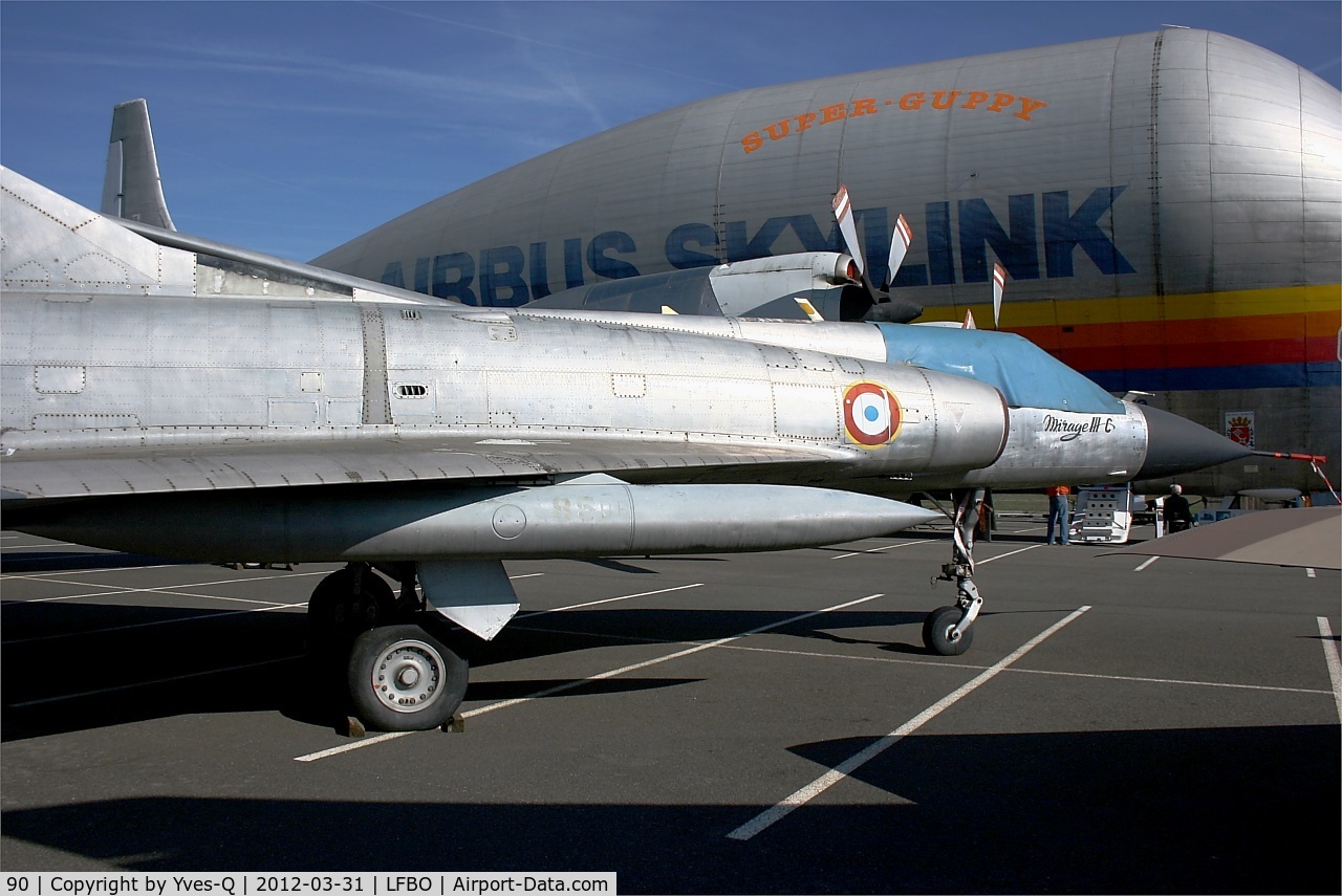 90, Dassault Mirage IIIC C/N 90, Dassault Mirage IIIC, Preserved at Les Ailes Anciennes Museum, Toulouse-Blagnac
