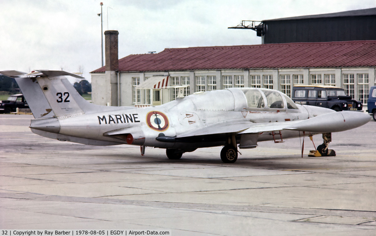 32, Morane-Saulnier MS.760 Paris I C/N 32, Morane-Saulnier MS.760 Paris I [032] (French Navy) RNAS Yeovilton~G 05/08/1978. From a slide.