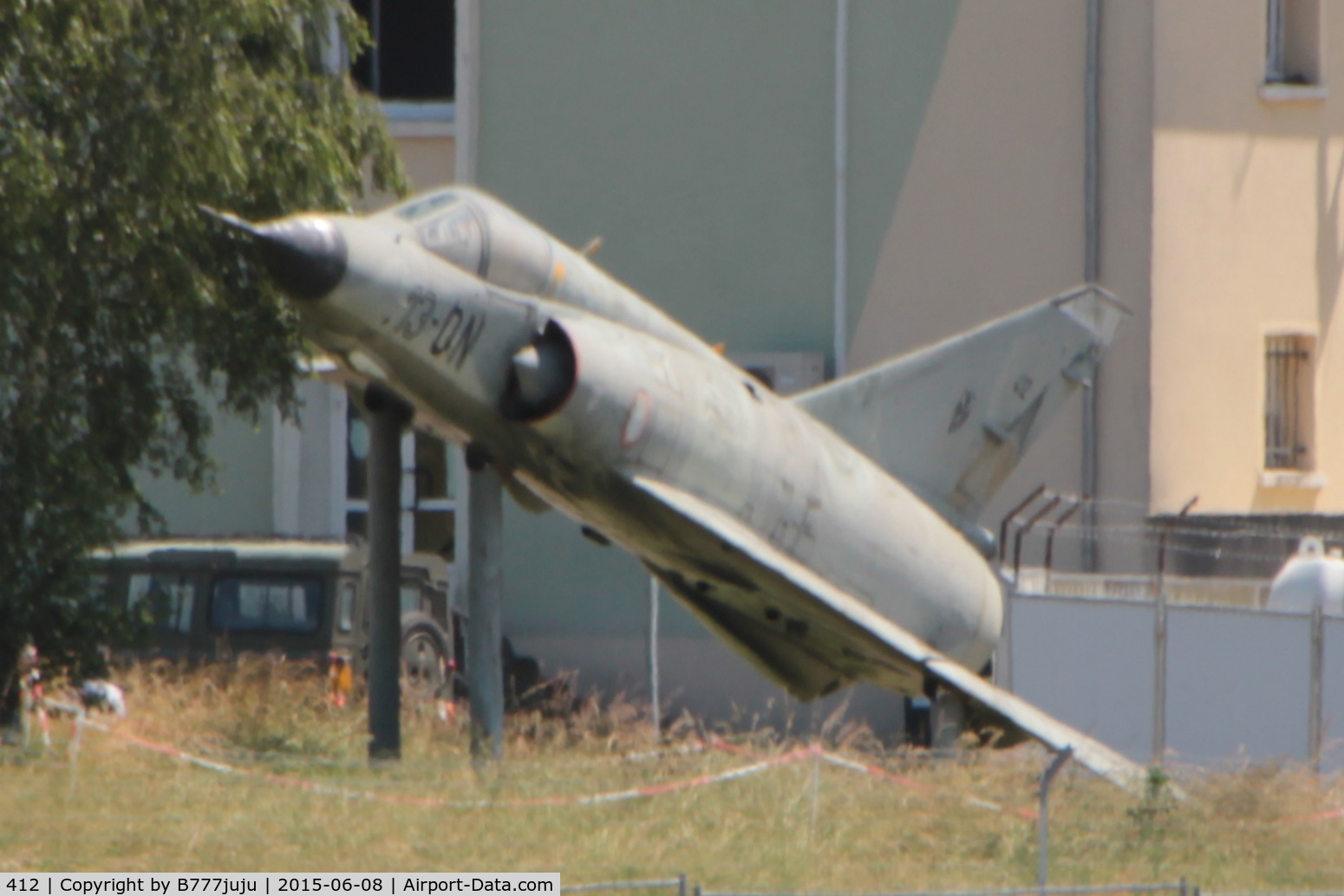 412, Dassault Mirage IIIE C/N 412, preserved at Cinq-Mars-la-Pile Air Base