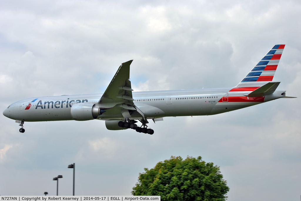 N727AN, 2014 Boeing 777-323/ER C/N 33541, On short finals at LHR