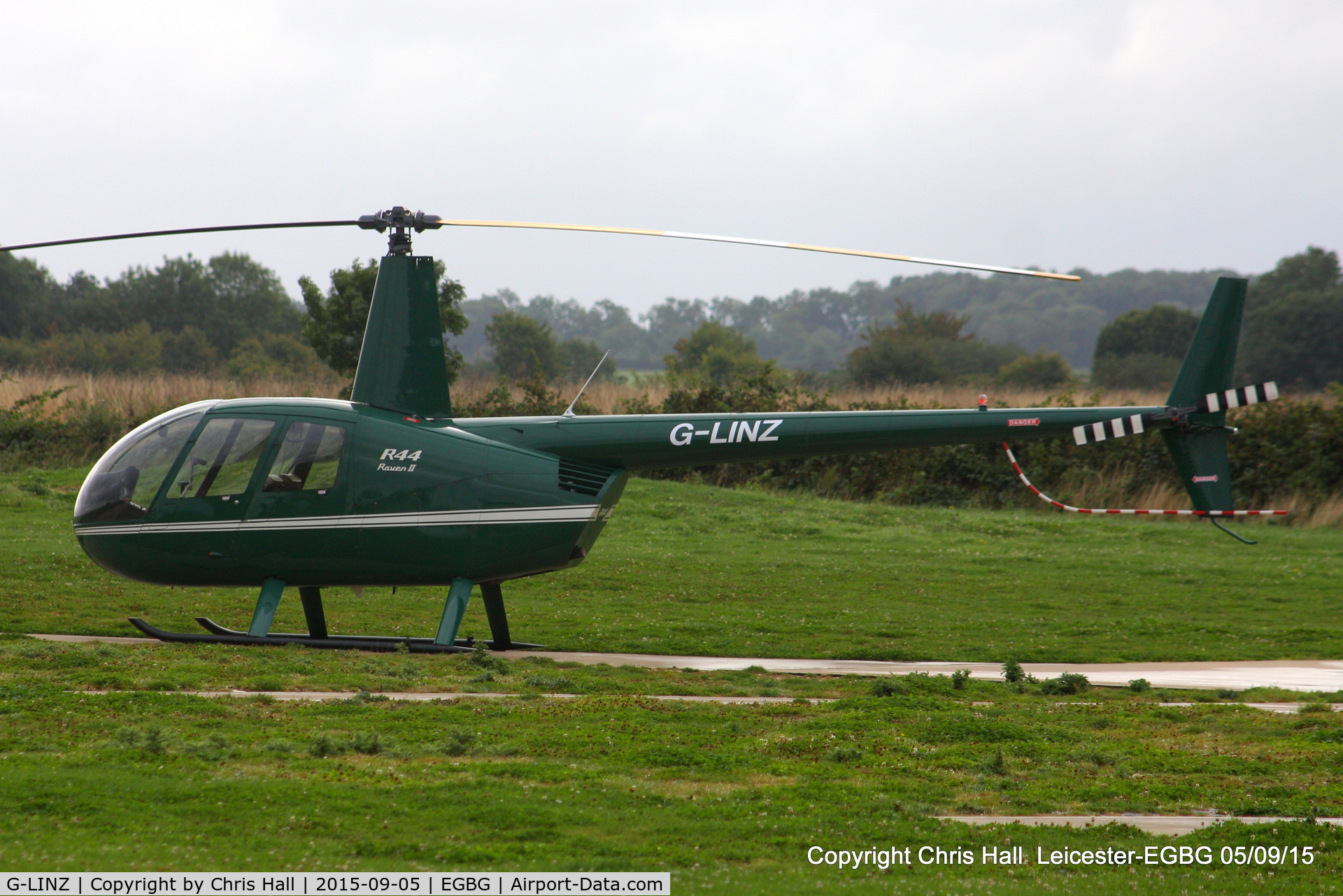 G-LINZ, 2007 Robinson R44 Raven II C/N 11911, at Leicester