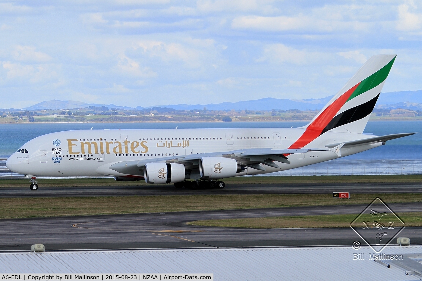 A6-EDL, 2010 Airbus A380-861 C/N 046, in from SYD