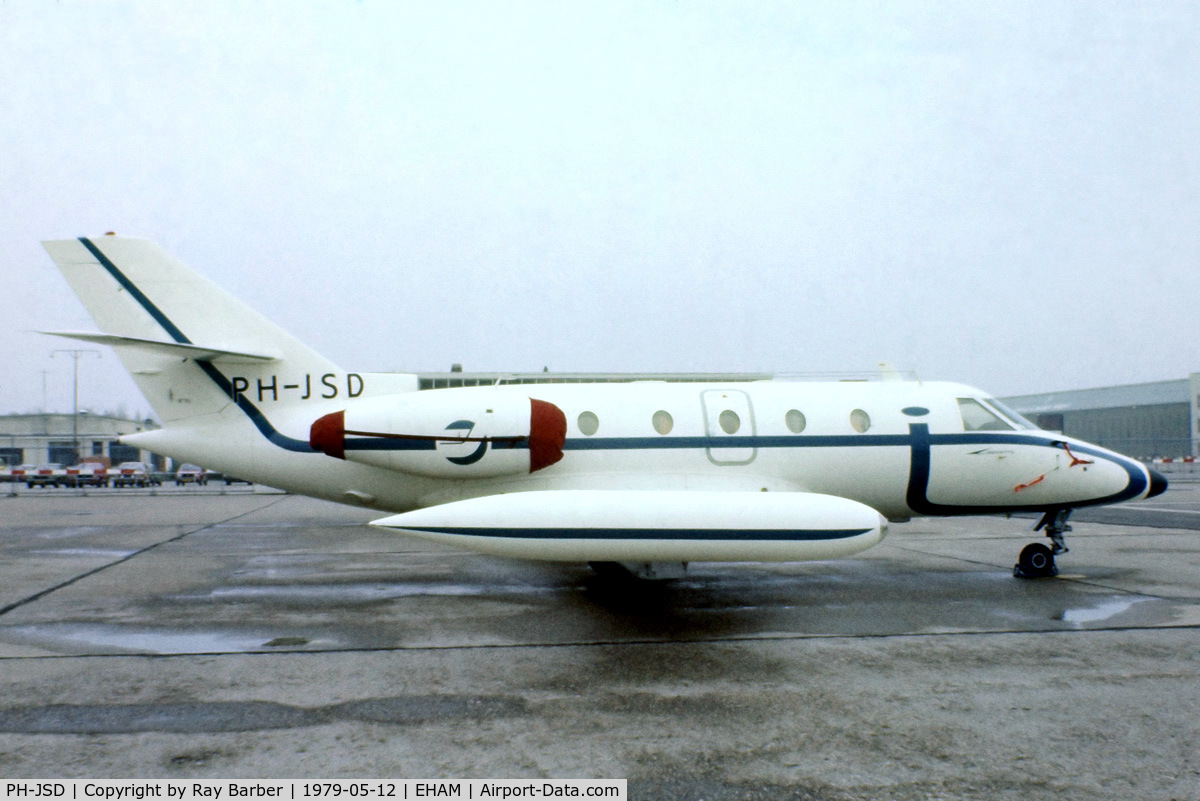 PH-JSD, Aerospatiale SN-601 Corvette C/N 36, Aerospatiale SN.601 Corvette [36] (Jetstar Holland) Amsterdam-Schiphol~PH 12/05/1979. From a slide.