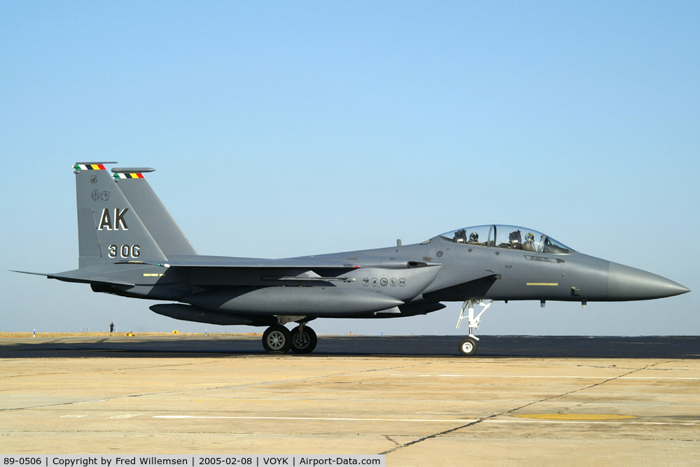 89-0506, 1989 McDonnell Douglas F-15E Strike Eagle C/N 1153/E128, 90FS AK