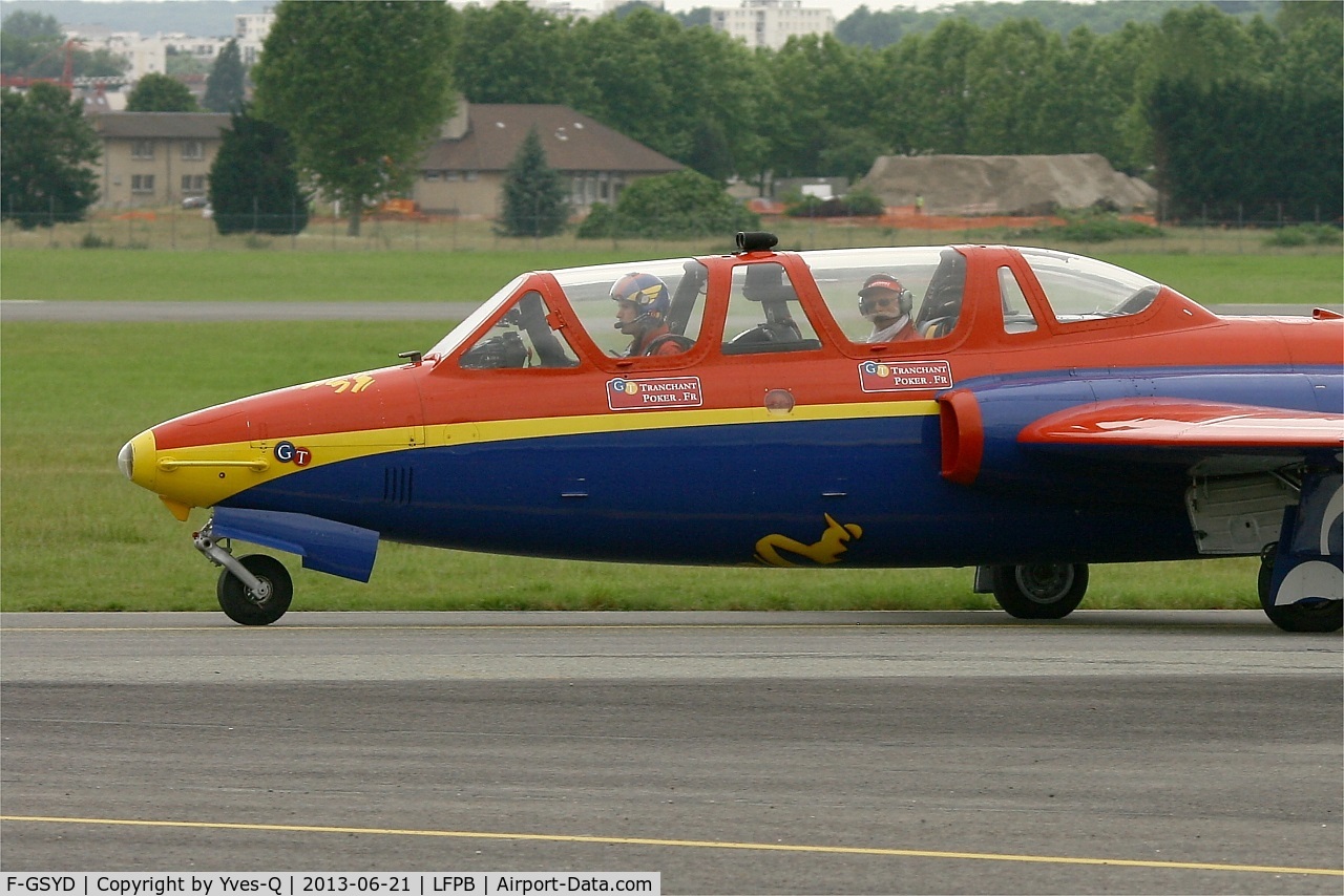 F-GSYD, Fouga CM-170 Magister C/N 455, Fouga CM-170 Magister, Taxiing to Parking area, Paris-Le Bourget Air Show 2013
