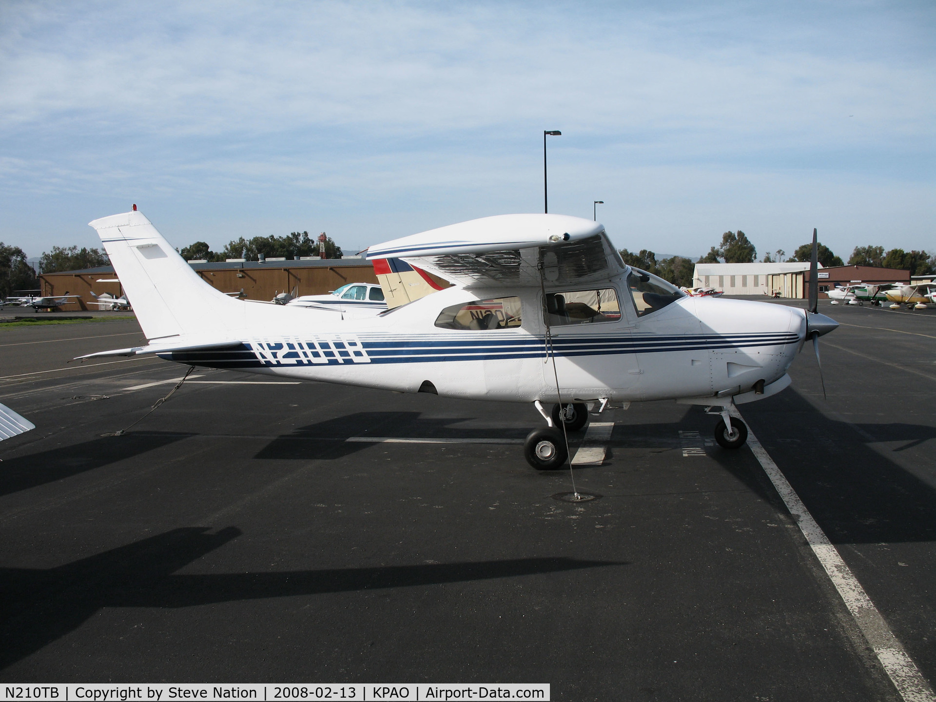 N210TB, Cessna 210N Centurion C/N 21063561, B + S Flying Service (Roseville, CA) 1979 Cessna 210N visiting @ Palo Alto Airport, CA