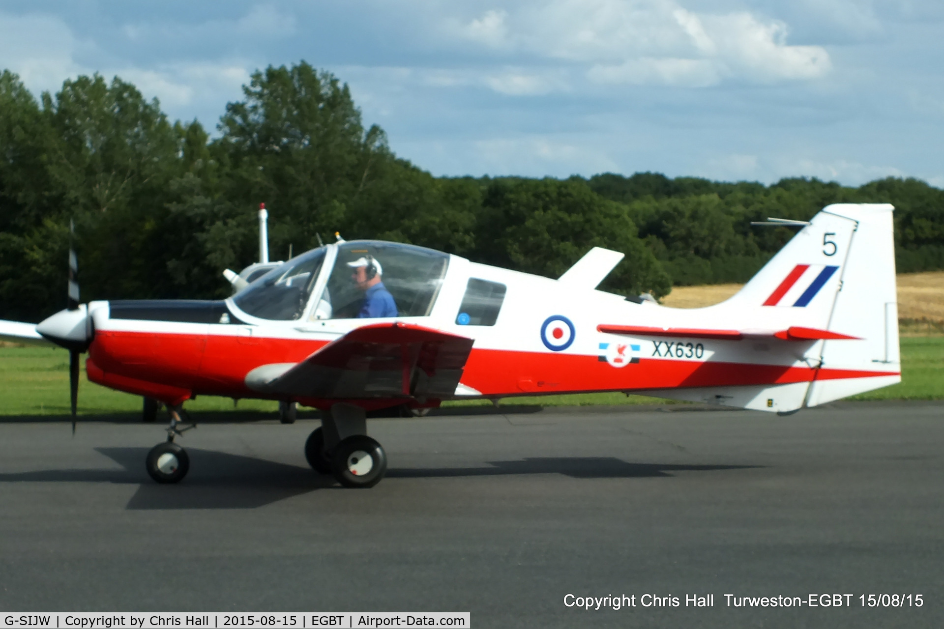 G-SIJW, 1974 Scottish Aviation Bulldog Series 120 Model 121 C/N BH120/295, at Turweston