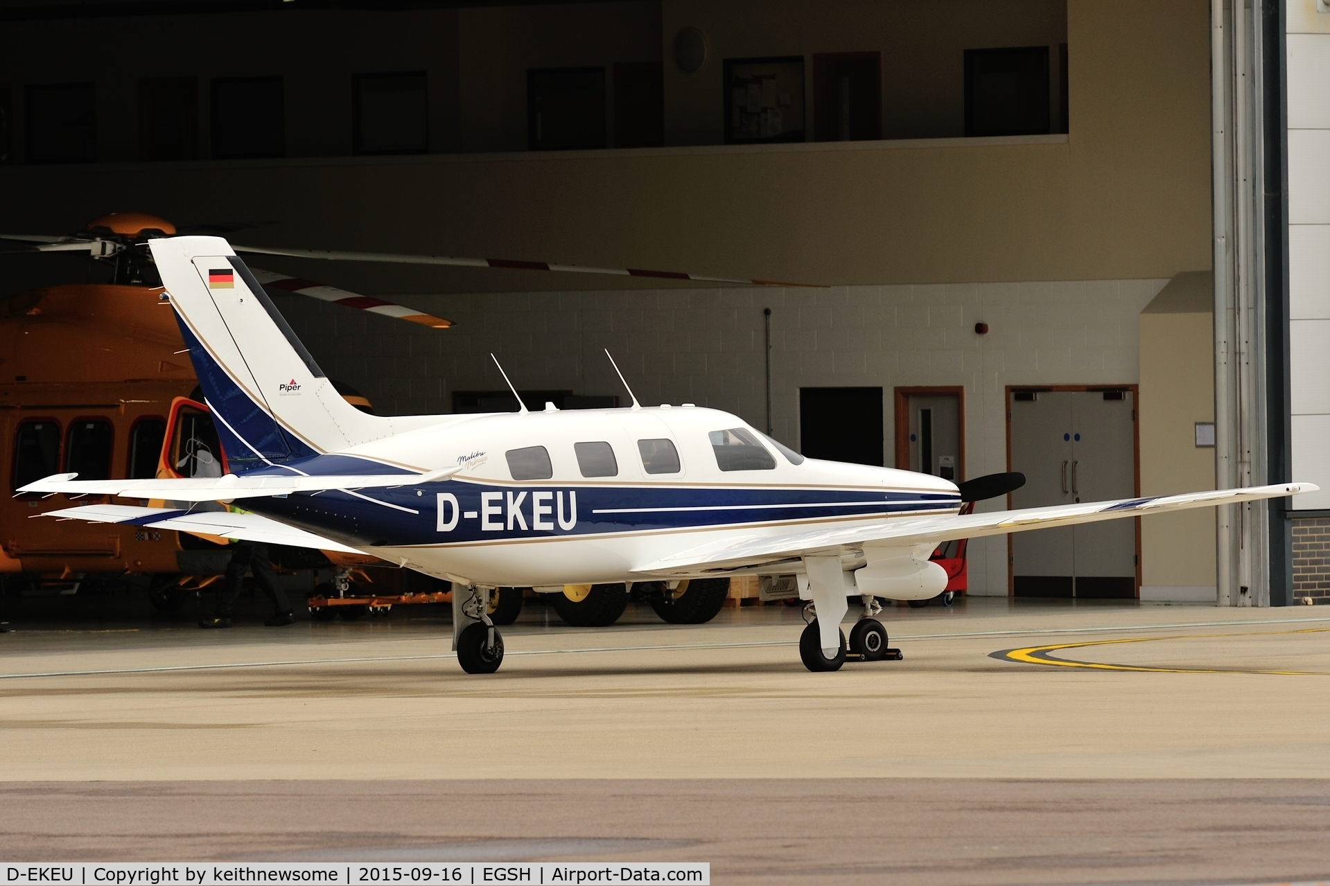 D-EKEU, Piper PA-46-350P Malibu Mirage Malibu Mirage C/N 4636110, Nice visitor.