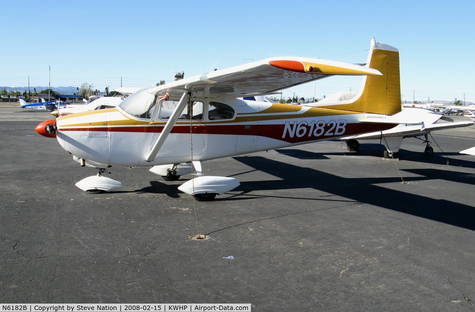 N6182B, 1957 Cessna 182A Skylane C/N 34182, 1957 Cessna 182A visiting @ Whiteman Airport, Pacoima, CA