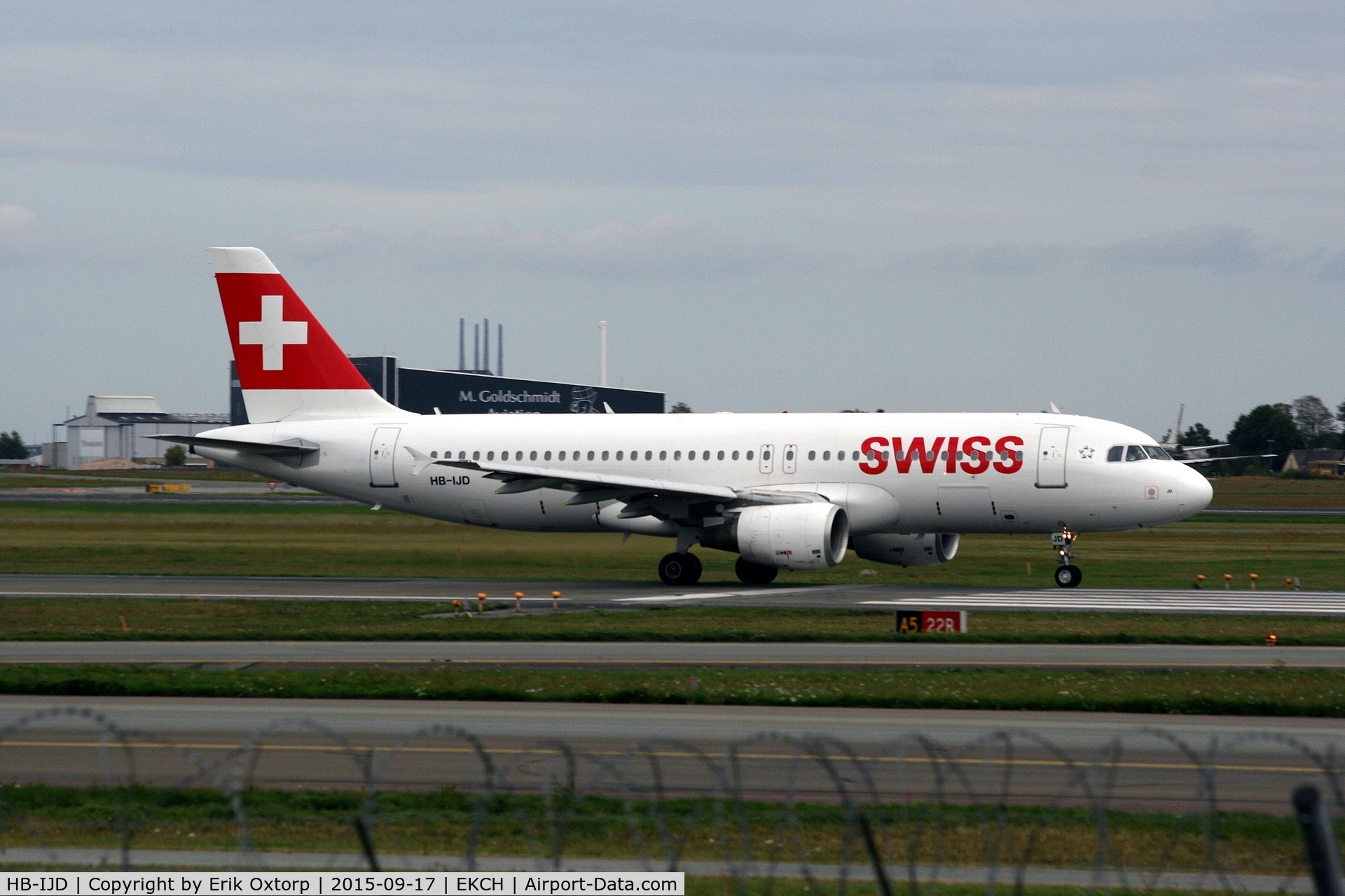 HB-IJD, 1995 Airbus A320-214 C/N 553, HB-IJD taking off rw 22R