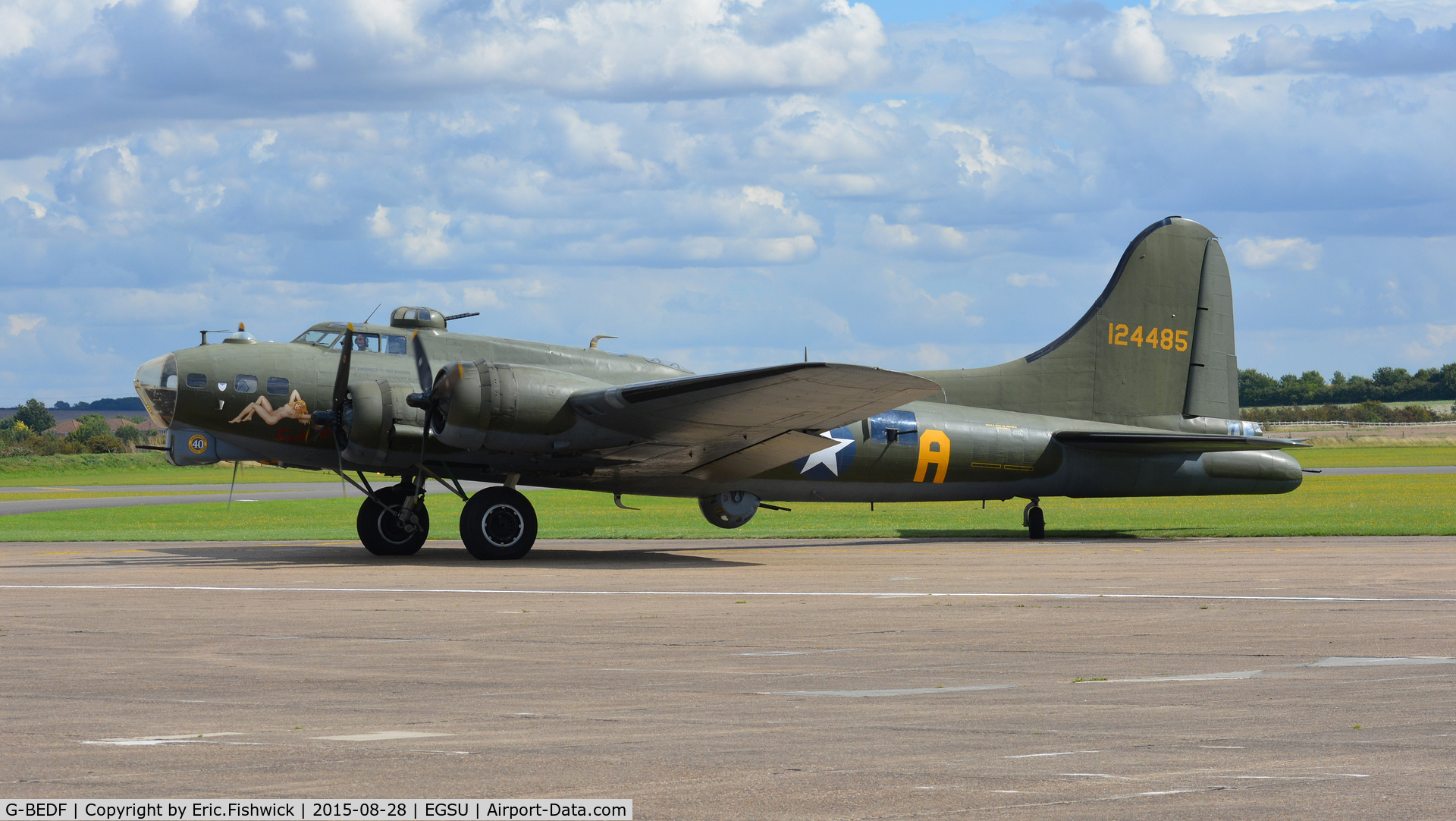 G-BEDF, 1944 Boeing B-17G Flying Fortress C/N 8693, 1. G-BEDF at The Imperial War Museum, Duxford, Cambridgeshire.