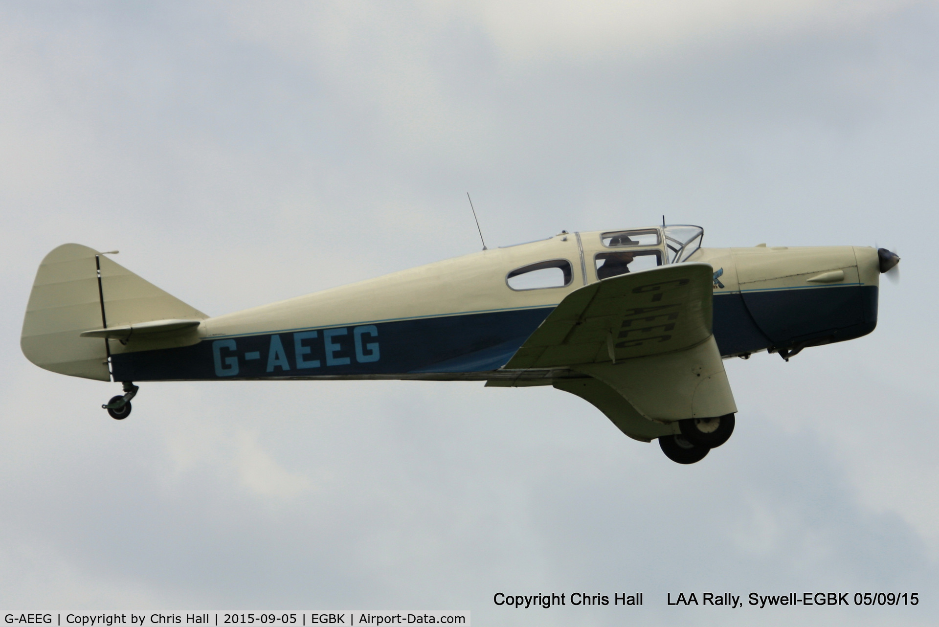 G-AEEG, 1936 Miles M-3A Falcon Major C/N 216, at the LAA Rally 2015, Sywell
