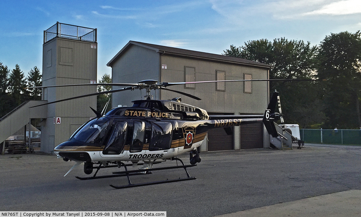 N876ST, 2013 Bell 407 C/N 54450, At Neshannock Fire Hall