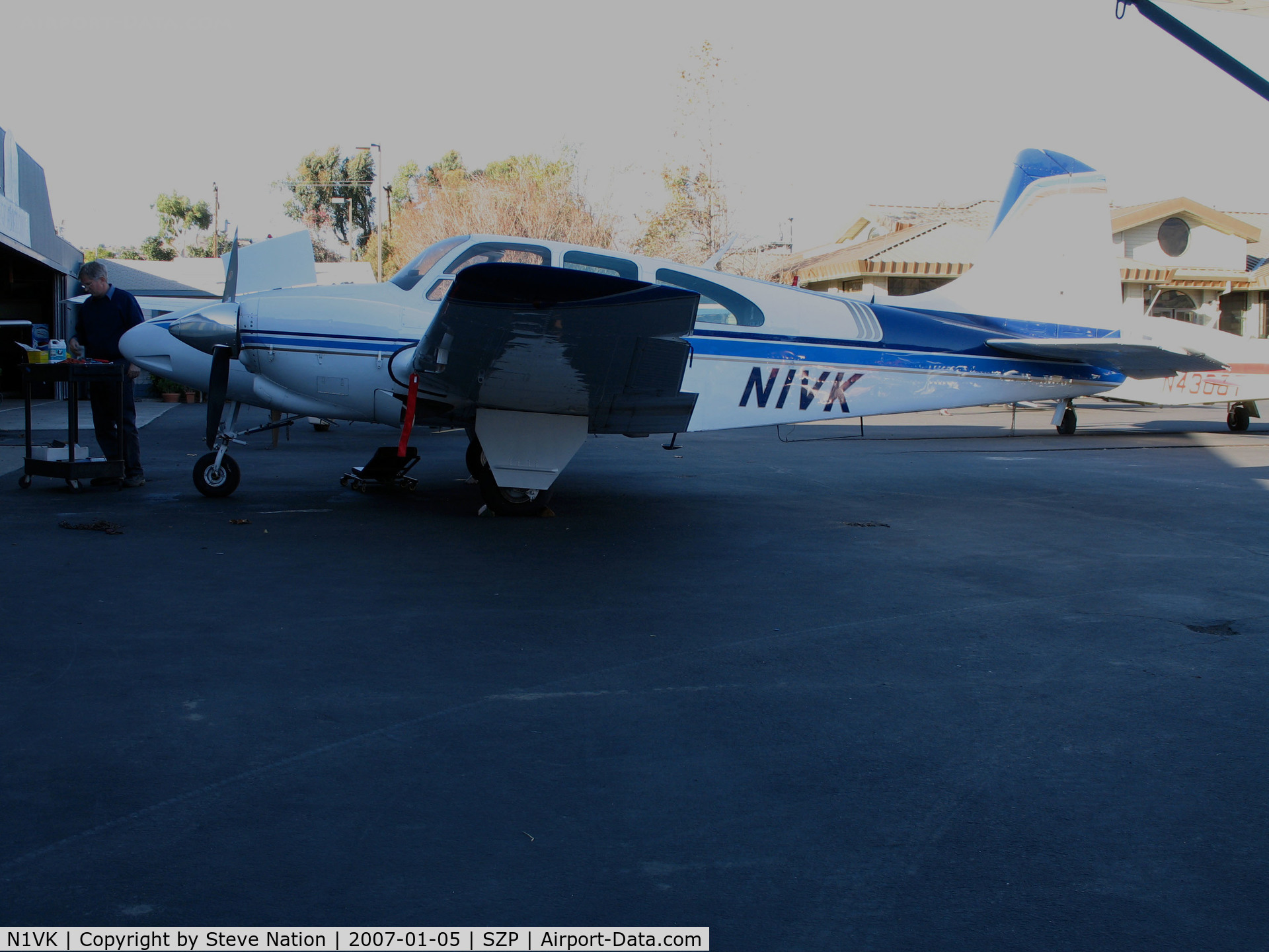 N1VK, 1960 Beech B95 Travel Air C/N TD-403, Locally-Based 1960 Beech B95 @ Santa Paula Airport, CA