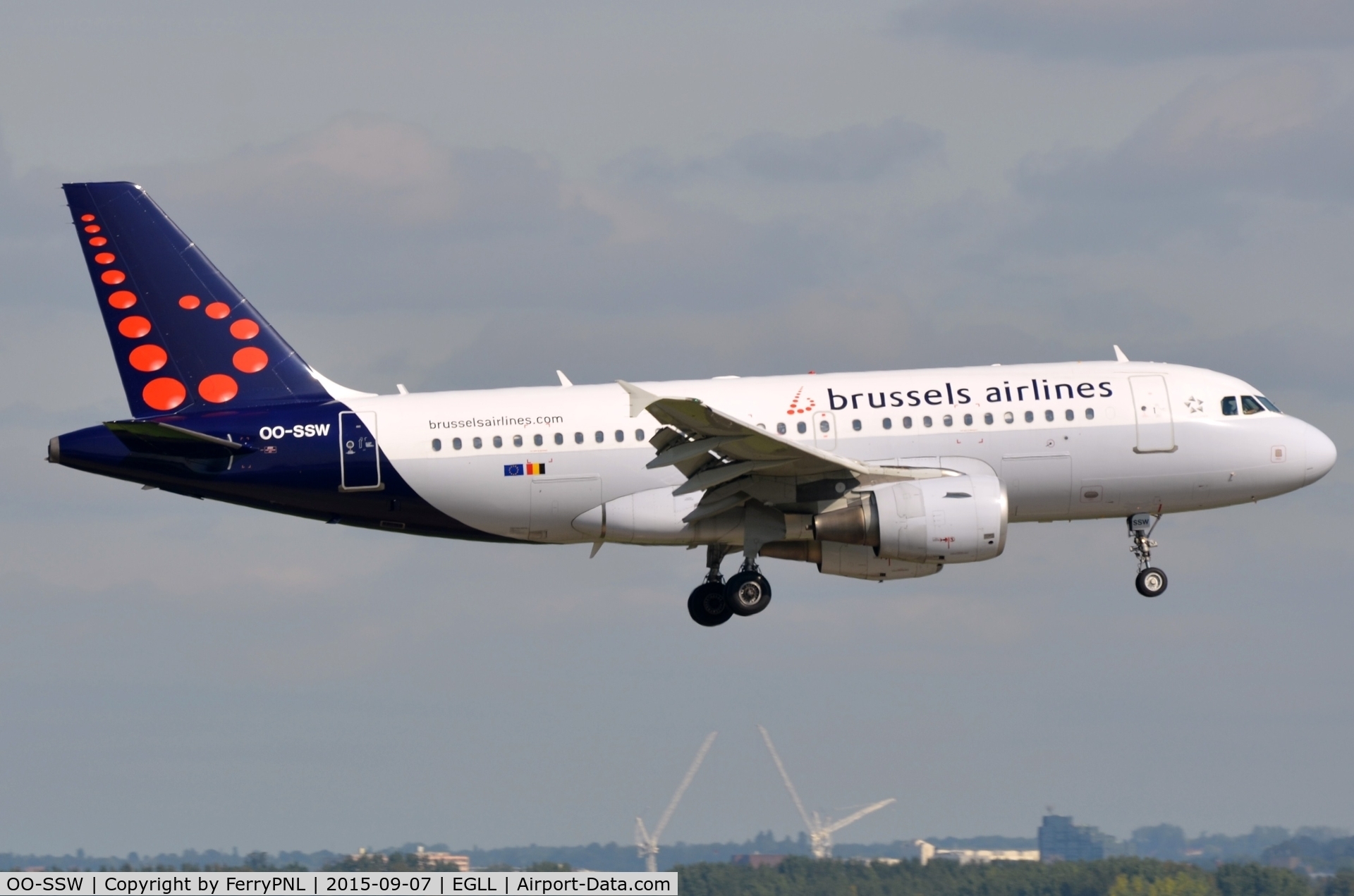 OO-SSW, 2007 Airbus A319-111 C/N 3255, Brussels A319
