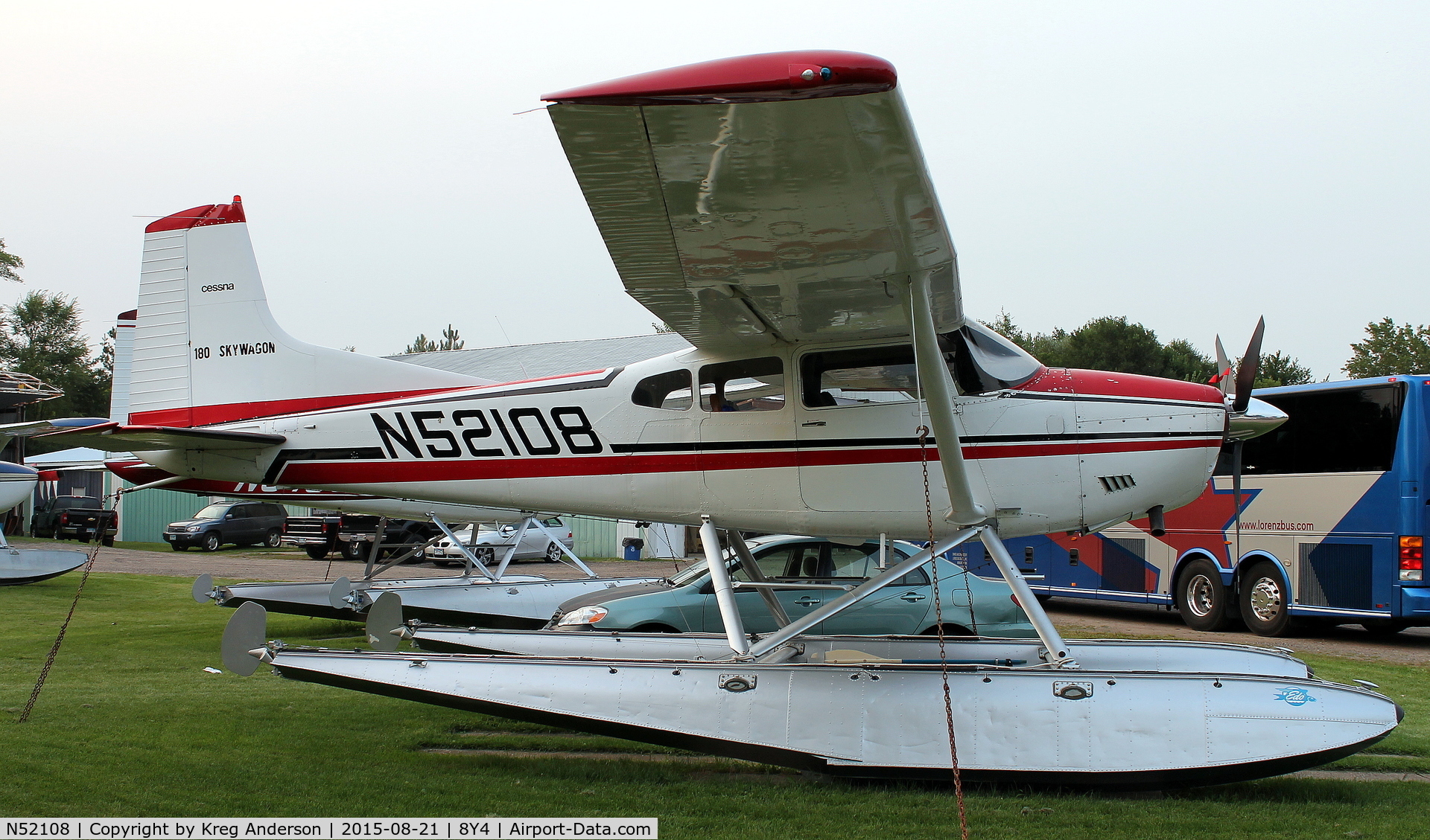 N52108, 1974 Cessna 180J C/N 18052505, Hog Roast for AOPA Minneapolis Fly-in at Surfside Seaplane Base