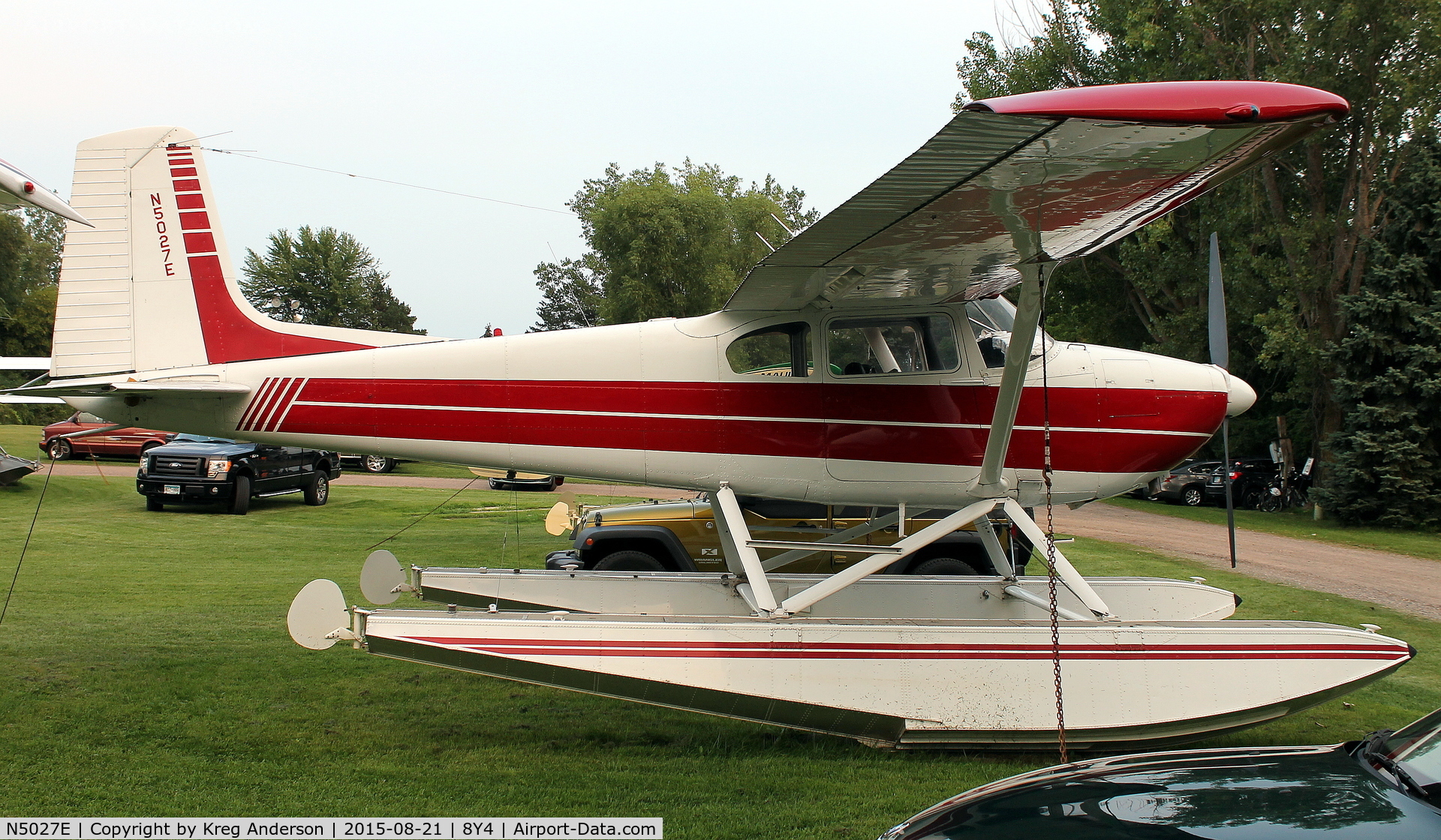 N5027E, 1958 Cessna 180A C/N 50327, Hog Roast for AOPA Minneapolis Fly-in at Surfside Seaplane Base