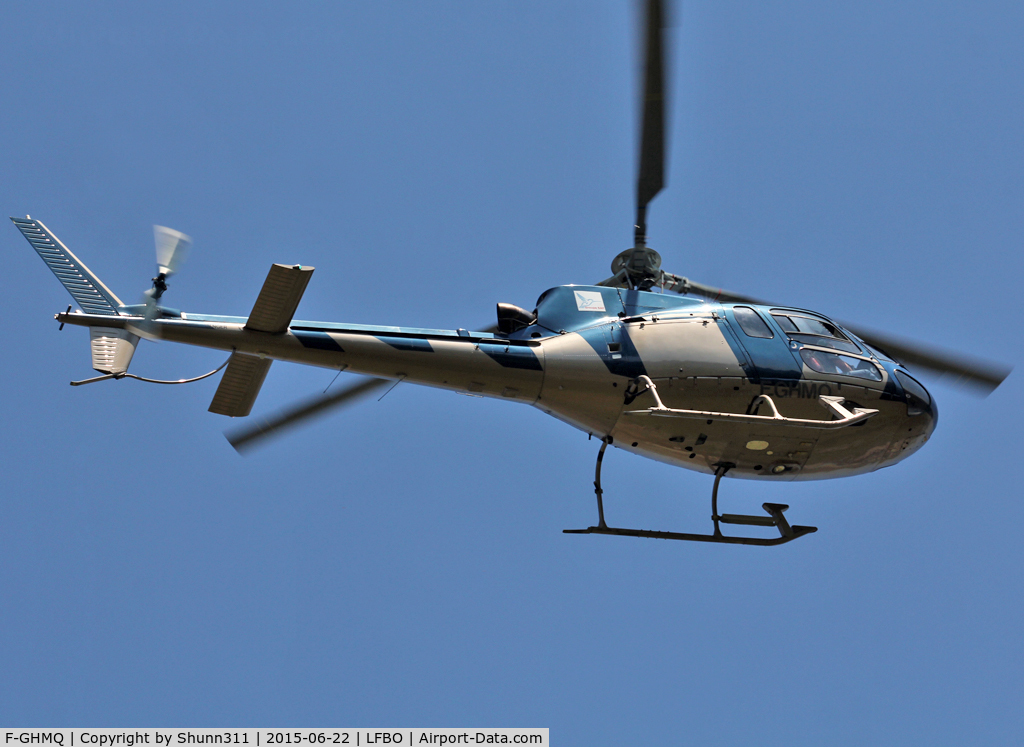 F-GHMQ, Eurocopter AS-350B-2 Ecureuil C/N 2525, Passing above me...