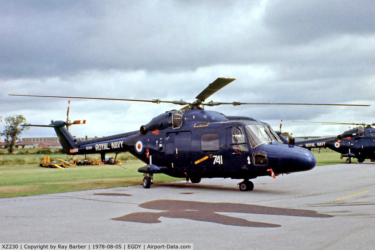 XZ230, 1976 Westland Lynx HAS.2 C/N 005, Westland Lynx HAS.2 [005] (Royal Navy) RNAS Yeovilton~G 05/08/1978. From a slide.